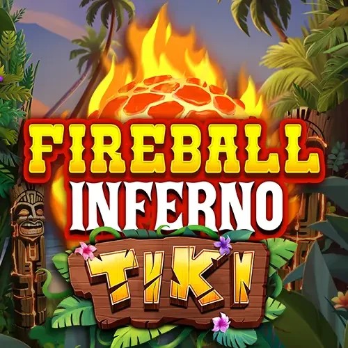 Official Slots logo: Fireball Inferno Tiki by NetEnt at Leprezone Casino