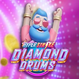 Hyper Strike Diamond Drums slot logo by Gameburger Studios at Leprezone Casino